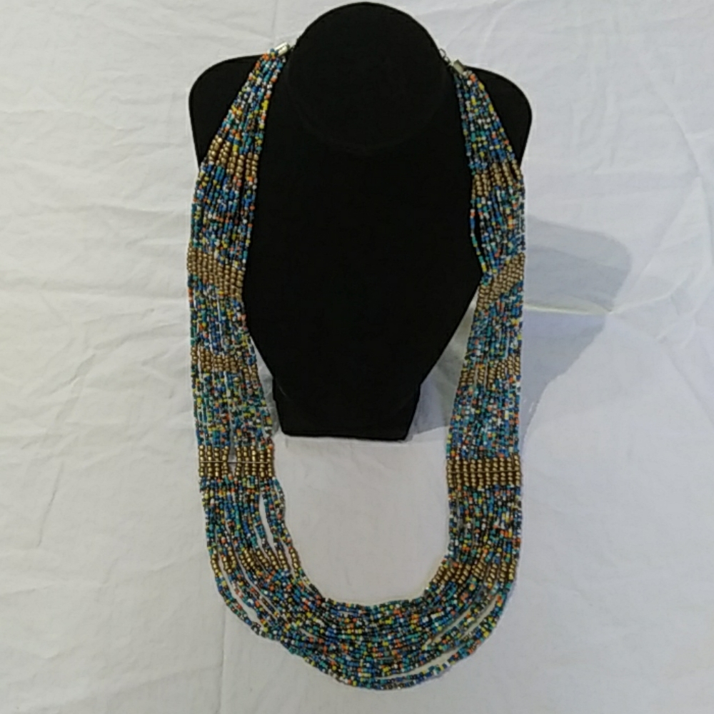 Beautiful Multi-strand Seed Bead Necklace